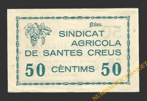 SANTES CREUS (Tarragona) 50 cèntims 6 de juny del 1937