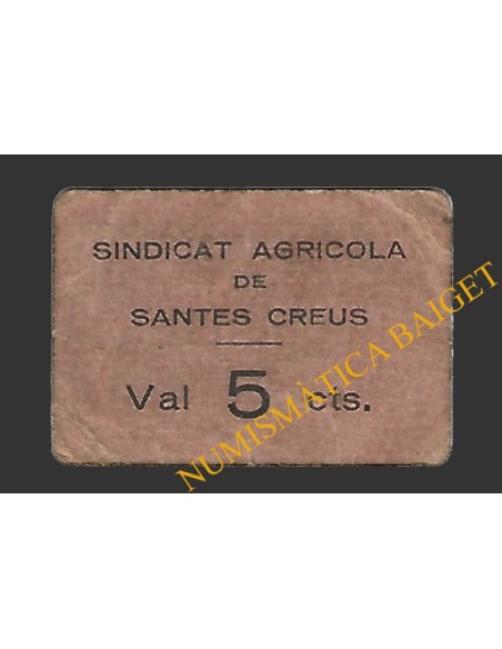 SANTES CREUS (Tarragona) 5 cèntims 1937