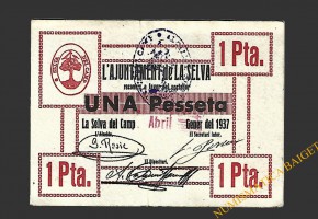 SELVA DEL CAMP, LA (Tarragona) 50 cèntims gener del 1937