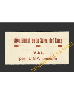 SELVA DEL CAMP, LA (Tarragona) 1 pesseta 26 de maig del 1937