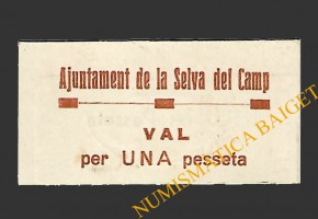 SELVA DEL CAMP, LA (Tarragona) 1 pesseta 26 de maig del 1937