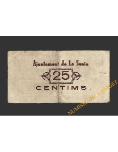 SÉNIA, LA (Tarragona) 25 cèntims 15 de juliol del 1937 2