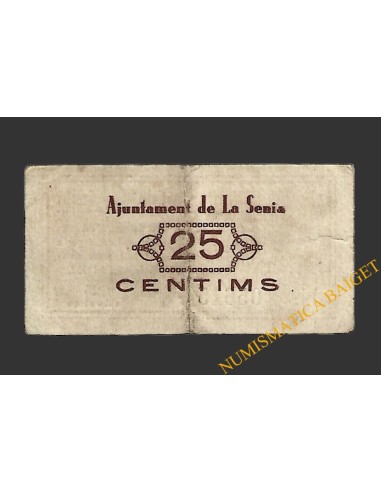 SÉNIA, LA (Tarragona) 25 cèntims 15 de juliol del 1937