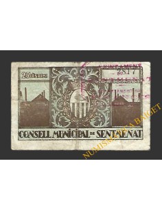 SENTMENAT (Barcelona) 25 cèntims 26 d'agost del 1937 2
