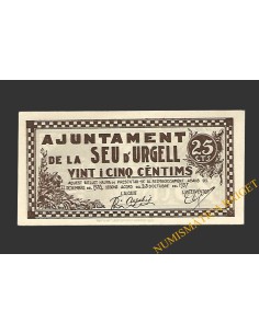 SEU D'URGELL, LA (Lleida) 25 cèntims 23 d'0ctubre del 1937