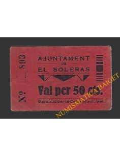 SOLERÀS, EL (Lleida) 50 cèntims 1937
