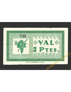SOLIVELLA (Tarragona) 2 pessetes 2 de maig del 1937 2