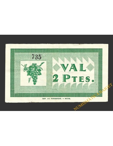 SOLIVELLA (Tarragona) 2 pessetes 2 de maig del 1937