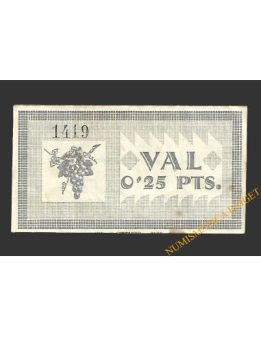 SOLIVELLA (Tarragona) 0'25 pessetes 2 de maig del 1937