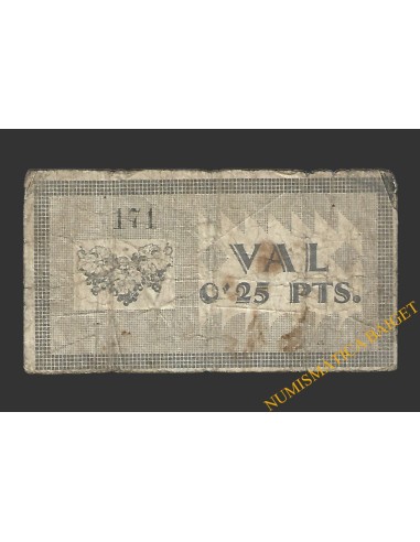 SOLIVELLA (Tarragona) 0'25 pessetes 2 de maig del 1937