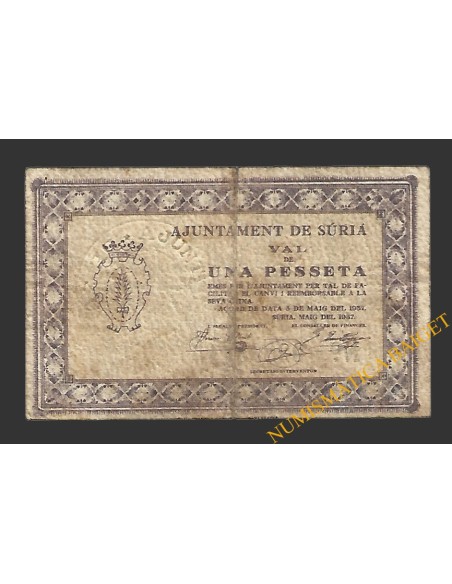 SÚRIA (Barcelona)) 1 pesseta 3 de maig del 1937 