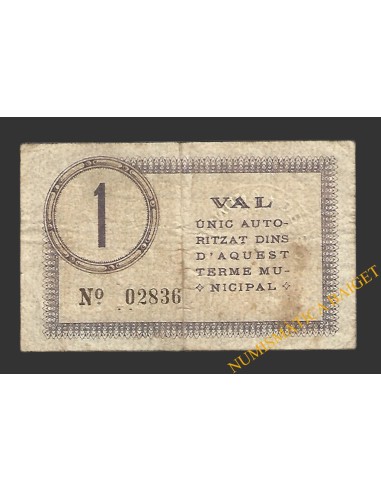 SÚRIA (Barcelona)) 1 pesseta 3 de maig del 1937 