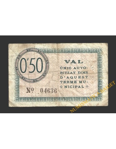 SÚRIA (Barcelona)) 50 cèntims 3 de maig del 1937 