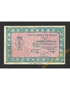 SÚRIA (Barcelona) 50 cèntims 3 de maig del 1937 