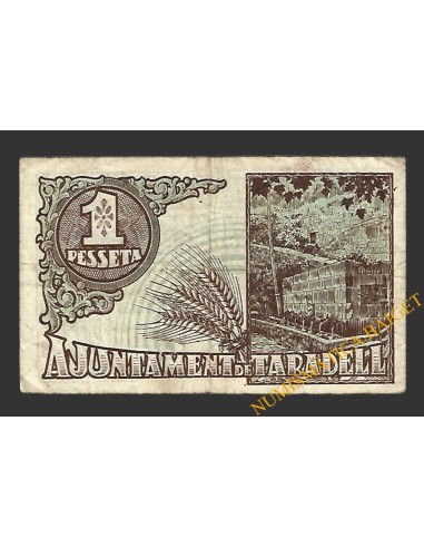 TARADELL (Barcelona) 1 pesseta 1937 