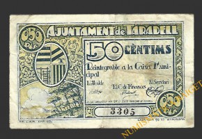TARADELL (Barcelona) 50 cèntims 1937 