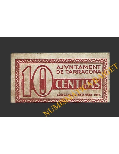 TARRAGONA 10 cèntims 4 de desembre del 1937 
