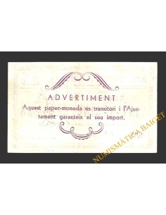 TÀRREGA (Lleida) 25 cèntims juny del 1937  2