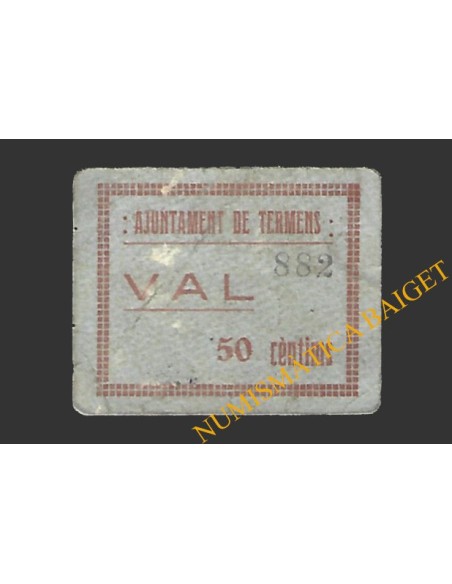 TÉRMENS (Lleida) 50 cèntims  1937 