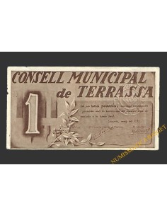 TERRASSA (Barcelona) 1 pesseta maig del 1937 