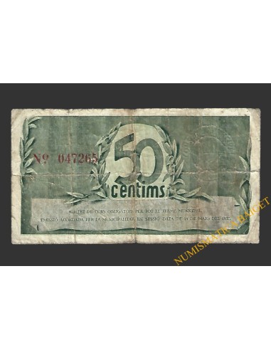 TERRASSA (Barcelona) 50 cèntims maig del 1937 