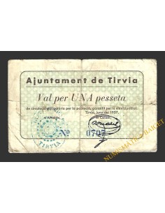 TÍRVIA (Lleida) 1 pesseta juny del 1937 