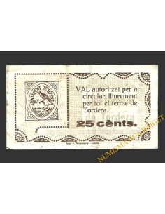TORDERA (Barcelona) 25 cèntims 11 de maig del 1937  2