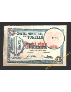 TORELLÓ (Barcelona) 25 cèntims maigl del 1937 