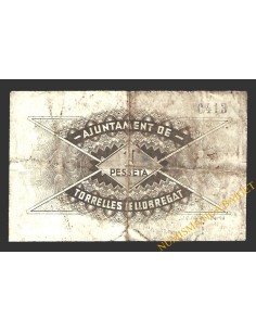 TORRELLES DE LLOBREGAT (Barcelona) 1 pesseta 10 maig del 1937  2