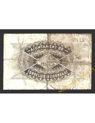 TORRELLES DE LLOBREGAT (Barcelona) 1 pesseta 10 maig del 1937 