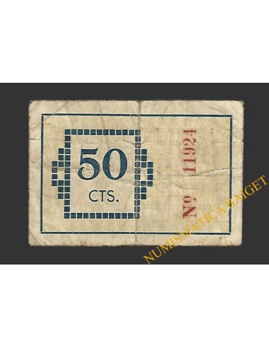 TORROELLA DE MONTGRÍ (Girona) 50 cèntims 6 d'agost del 1937 