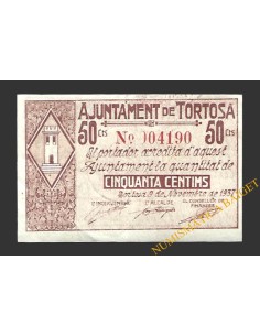TORTOSA (Tarragona) 50 cèntims 9 de novembre del 1937