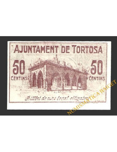 TORTOSA (Tarragona) 50 cèntims 9 de novembre del 1937