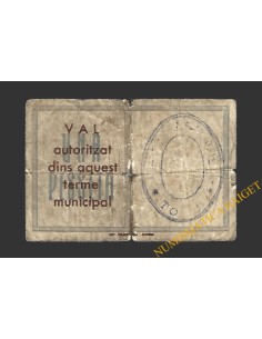 TOSSA (Girona) 1 pesseta 31 de maig del 1937 2