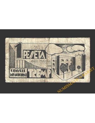 TREMP (Lleida) 1 pesseta 1937