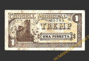 TREMP (Lleida) 1 pesseta 1937 (2ª emissió)