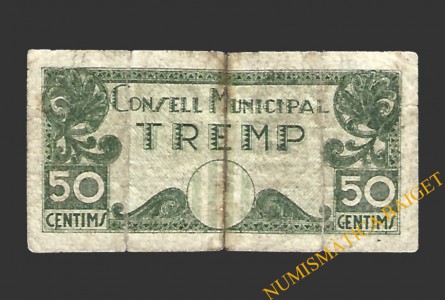 TREMP (Lleida) 50 cèntims 1937 (2ª emissió)