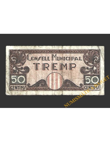 TREMP (Lleida) 50 cèntims 1937 (2ª emissió)