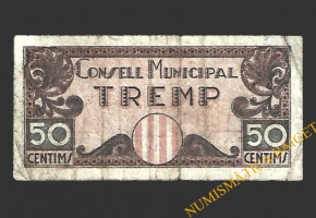 TREMP (Lleida) 50 cèntims 1937 (2ª emissió)
