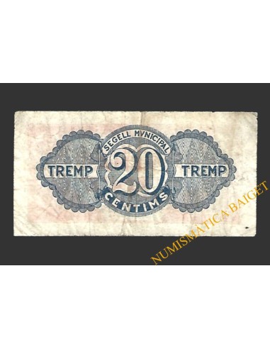 TREMP (Lleida) 25 cèntims 1937 (2ª emissió)