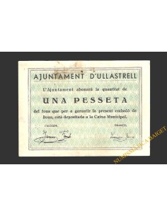 ULLASTRELL (Barcelona) 1 pesseta 15 de maig del 1937 