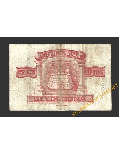 ULLDECONA (Tarragona) 50 cèntims 20 de març del 1937 