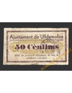 ULLDEMOLINS (Tarragona) 50 cèntims 19 de juny del 1937  2