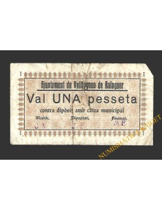 VALLFOGONA DE BALAGUER (Lleida) 1 pesseta 1937 