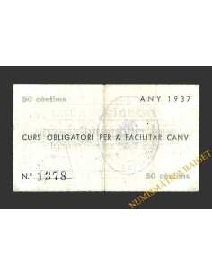 VALLFOGONA DE BALAGUER (Lleida) 50 cèntims 1937  2
