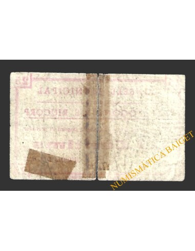 VALLFOGONA DE RIUCORP (Tarragona)  25 cèntims  juliol del 1937 