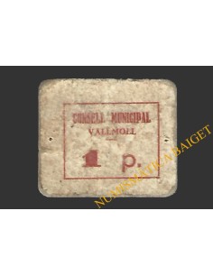 VALLMOLL (Tarragona) 1 pesseta 1937 