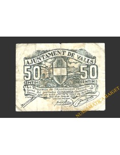 VALLS (Tarragona)  50 cèntims, 19 de maig del 1937 