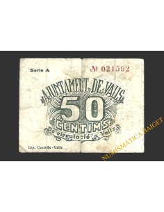 VALLS (Tarragona)  50 cèntims, 19 de maig del 1937  2