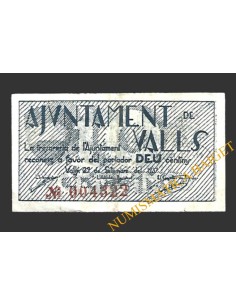 VALLS (Tarragona)  10 cèntims, 29 de setembre del 1937 